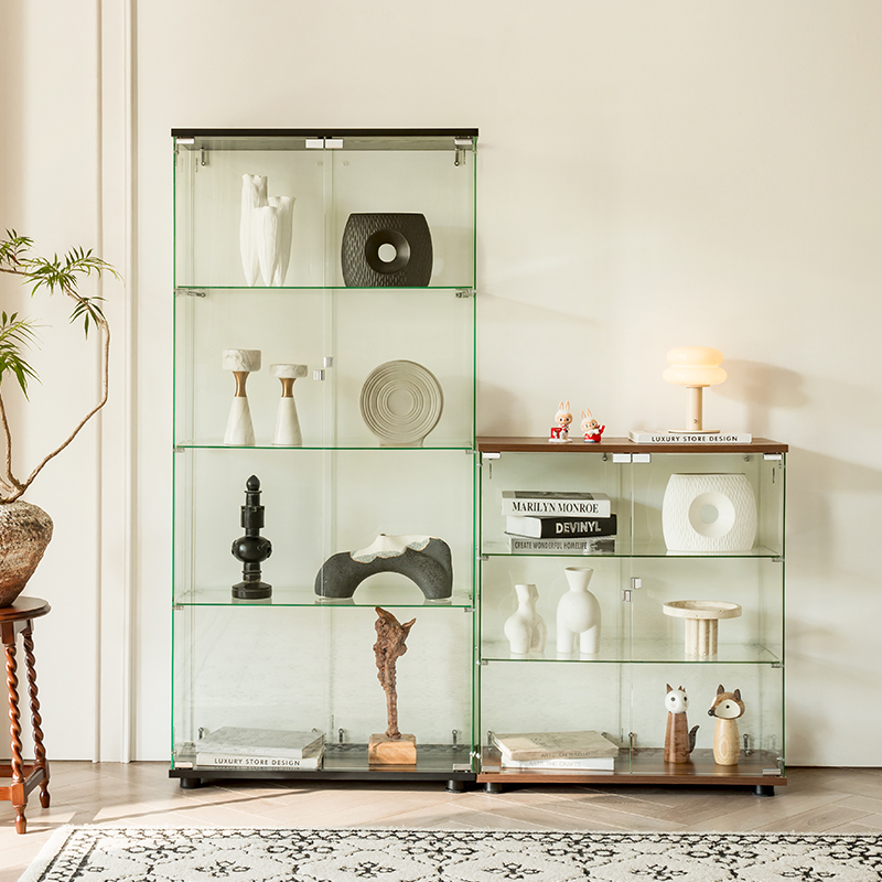Single door high glass sideboard